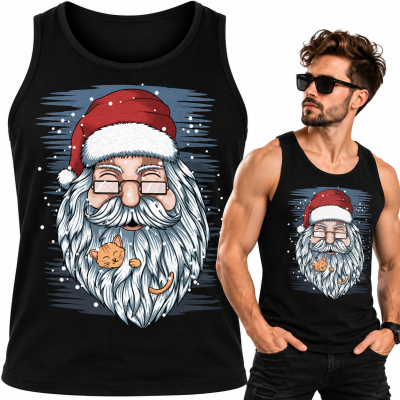 TANK TOP  ŚWIATECZNA CAT SANTA